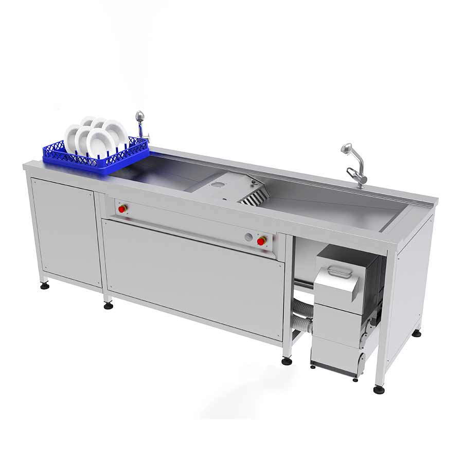 Dish Accept Counter and Compost Device